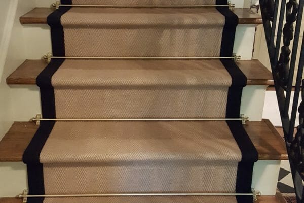 Newly installed stair treads